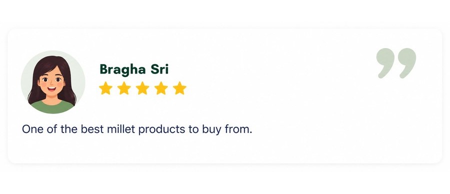 Customer testimonial from Bragha Sri